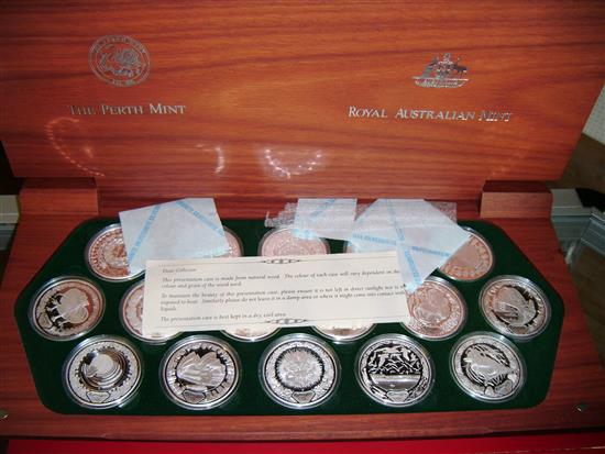 Sydney 2000 Olympics Royal Australian mint 999 standard silver proof coin collection